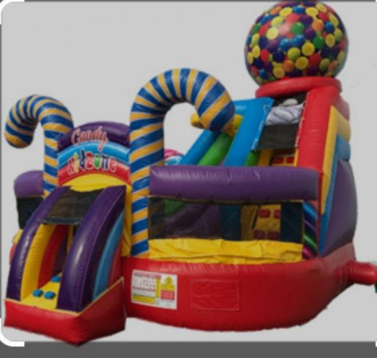 Gumball Bounce House and Slide Combo